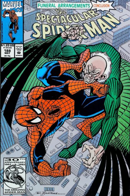 Couverture de SPECTACULAR SPIDER-MAN (1976) #188 - par Sal Buscema - lecubeacomics.com
