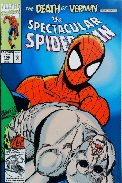 Couverture de SPECTACULAR SPIDER-MAN (1976) #196 - par Sal Buscema - lecubeacomics.com