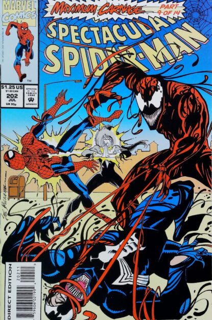 Couverture de SPECTACULAR SPIDER-MAN (1976) #202 - par Sal Buscema - lecubeacomics.com