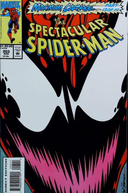 Couverture de SPECTACULAR SPIDER-MAN (1976) #203 - par Sal Buscema - lecubeacomics.com