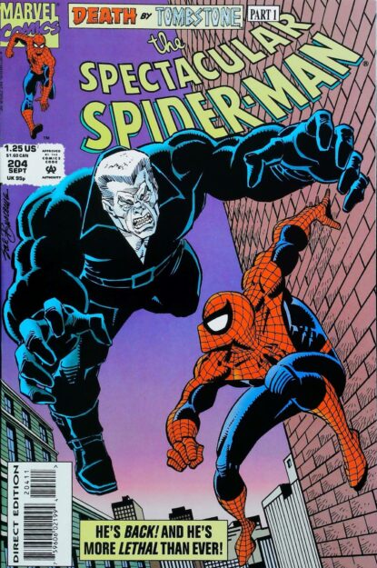 Couverture de SPECTACULAR SPIDER-MAN (1976) #204 - par Sal Buscema - lecubeacomics.com
