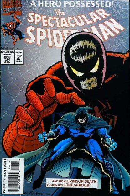 Couverture de SPECTACULAR SPIDER-MAN (1976) #208 - par Sal Buscema - lecubeacomics.com