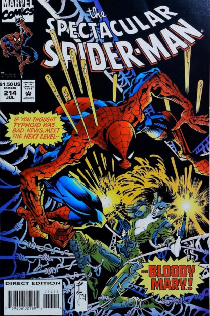 Couverture de SPECTACULAR SPIDER-MAN (1976) #214 - par James Fry III - lecubeacomics.com