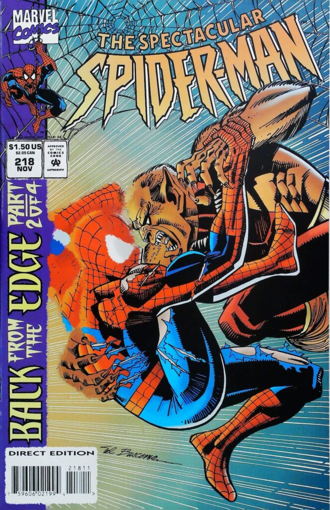 Spectacular Spider-Man #218, vue de l'exemplaire