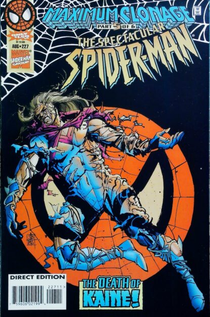 Couverture de SPECTACULAR SPIDER-MAN (1976) #227 - par Bill Sienkiewicz - lecubeacomics.com