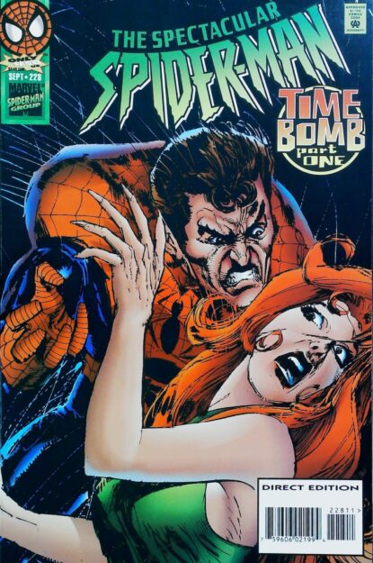 Couverture de SPECTACULAR SPIDER-MAN (1976) #228 - par Bill Sienkiewicz - lecubeacomics.com