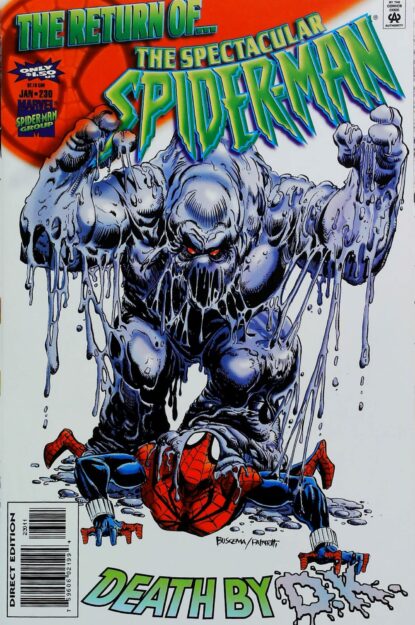 Couverture de SPECTACULAR SPIDER-MAN (1976) #230 - par Jimmy Palmiotti - lecubeacomics.com
