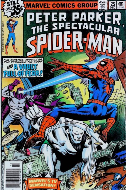 SPECTACULAR SPIDER-MAN (1976) #25 - Marvel - lecubeacomics.com Couverture de SPECTACULAR SPIDER-MAN (1976) #25 - par Keith Pollard - lecubeacomics.com