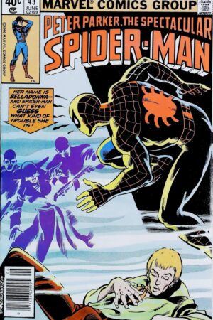 Couverture de SPECTACULAR SPIDER-MAN (1976) #43 - par Joe Rubinstein - lecubeacomics.com