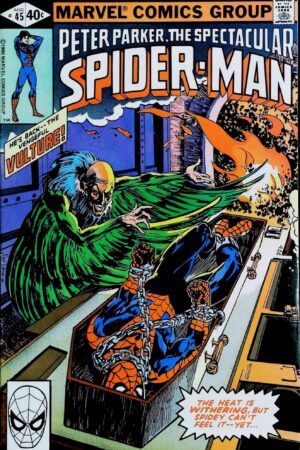 Couverture de SPECTACULAR SPIDER-MAN (1976) #45 - par Alan Weiss - lecubeacomics.com
