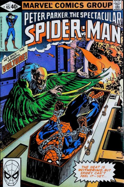 Couverture de SPECTACULAR SPIDER-MAN (1976) #45 - par Alan Weiss - lecubeacomics.com