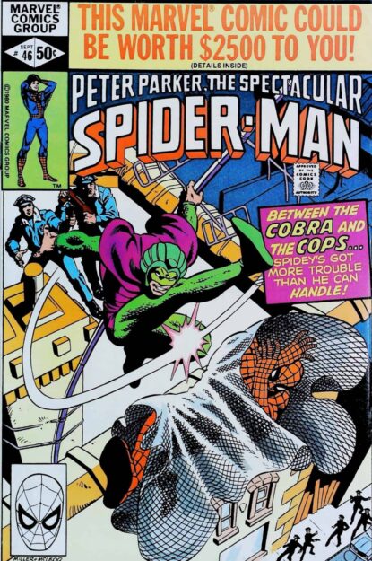 Couverture de SPECTACULAR SPIDER-MAN (1976) #46 - par Frank Miller - lecubeacomics.com