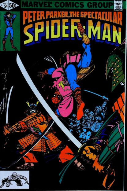 SPECTACULAR SPIDER-MAN (1976) #54 - Marvel - lecubeacomics.com Couverture de SPECTACULAR SPIDER-MAN (1976) #54 - par Frank Miller - lecubeacomics.com