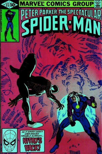 SPECTACULAR SPIDER-MAN (1976) #55 - Marvel - lecubeacomics.com Couverture de SPECTACULAR SPIDER-MAN (1976) #55 - par Frank Miller - lecubeacomics.com