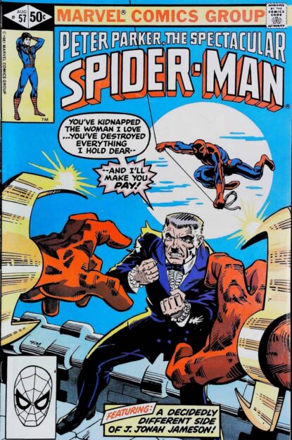 Couverture de SPECTACULAR SPIDER-MAN (1976) #57 - par Frank Miller - lecubeacomics.com
