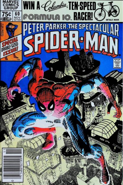 Couverture de SPECTACULAR SPIDER-MAN (1976) #60 - par Frank Miller - lecubeacomics.com
