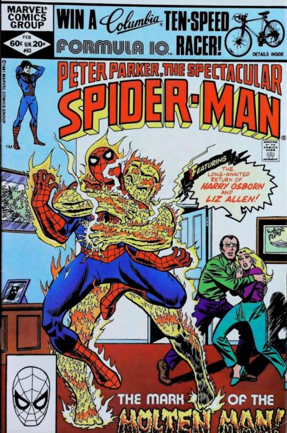 Couverture de SPECTACULAR SPIDER-MAN (1976) #63 - par Frank Giacoia - lecubeacomics.com