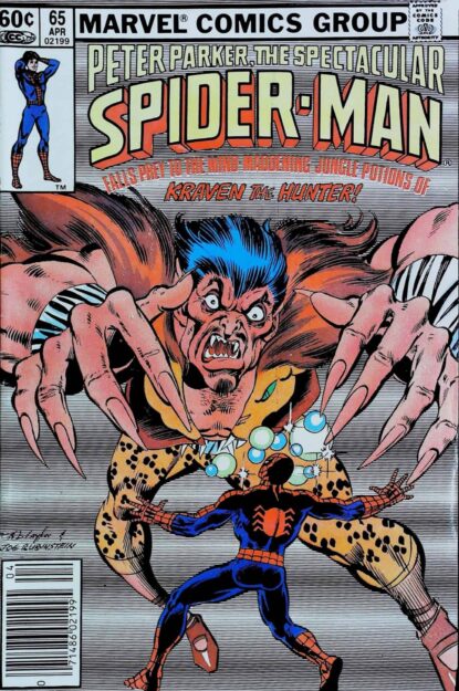 Couverture de SPECTACULAR SPIDER-MAN (1976) #65 - par Bob Layton - lecubeacomics.com