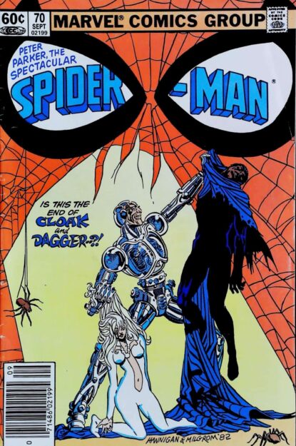 Couverture de SPECTACULAR SPIDER-MAN (1976) #70 - par Ed Hannigan - lecubeacomics.com