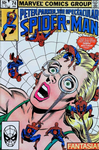 Couverture de SPECTACULAR SPIDER-MAN (1976) #74 - par Bob Hall - lecubeacomics.com