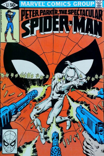 Couverture de SPECTACULAR SPIDER-MAN (1976) #52 - par Frank Miller - lecubeacomics.com