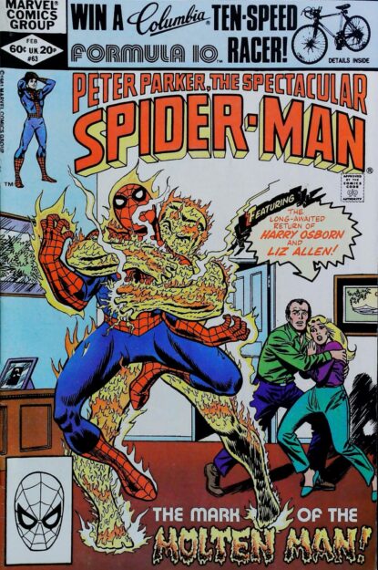 SPECTACULAR SPIDER-MAN (1976) #63 - Marvel - lecubeacomics.com Couverture de SPECTACULAR SPIDER-MAN (1976) #63 - par Frank Giacoia - lecubeacomics.com