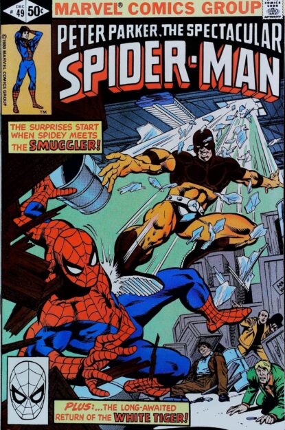 Couverture de SPECTACULAR SPIDER-MAN (1976) #49 - par Keith Pollard - lecubeacomics.com
