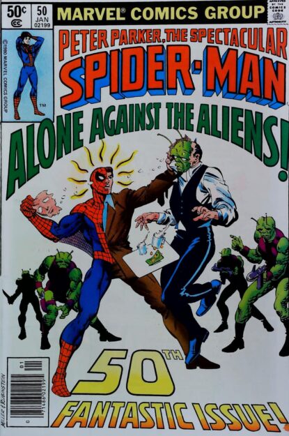 Couverture de SPECTACULAR SPIDER-MAN (1976) #50 - par Frank Miller - lecubeacomics.com