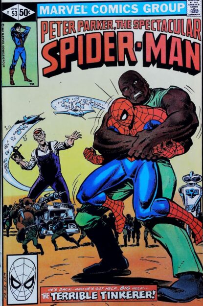 Couverture de SPECTACULAR SPIDER-MAN (1976) #53 - par John Romita Jr. - lecubeacomics.com
