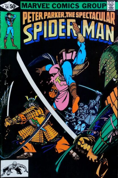 Couverture de SPECTACULAR SPIDER-MAN (1976) #54 - par Frank Miller - lecubeacomics.com