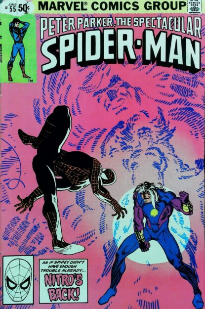 Couverture de SPECTACULAR SPIDER-MAN (1976) #55 - par Frank Miller - lecubeacomics.com