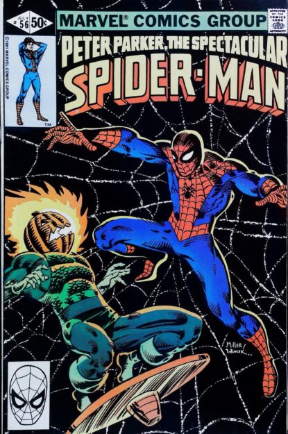 Couverture de SPECTACULAR SPIDER-MAN (1976) #56 - par Frank Miller - lecubeacomics.com