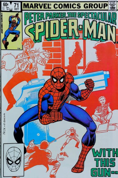 Couverture de SPECTACULAR SPIDER-MAN (1976) #71 - par John Romita Jr. - lecubeacomics.com
