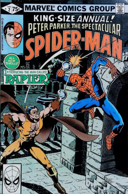 Couverture de SPECTACULAR SPIDER-MAN (1976) ANNUAL #2 - par Bob Budiansky - lecubeacomics.com