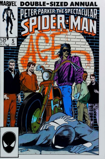Couverture de SPECTACULAR SPIDER-MAN (1976) ANNUAL #5 - par Mark Beachum - lecubeacomics.com