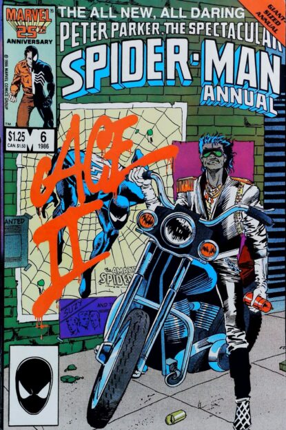 Couverture de SPECTACULAR SPIDER-MAN (1976) ANNUAL #6 - par Mark Beachum - lecubeacomics.com