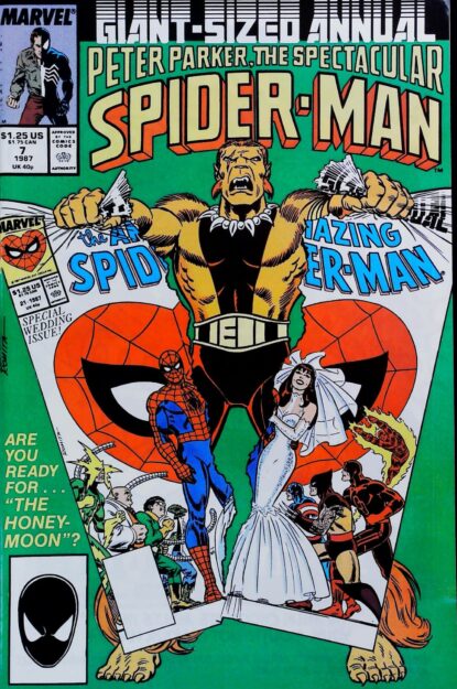 Couverture de SPECTACULAR SPIDER-MAN (1976) ANNUAL #7 - par John Romita - lecubeacomics.com