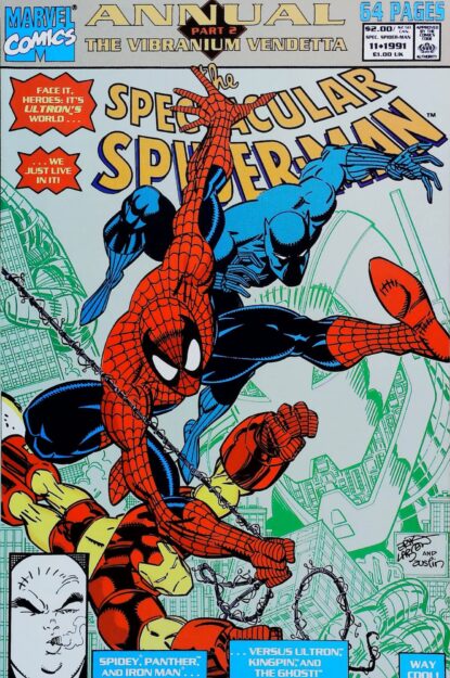 Couverture de SPECTACULAR SPIDER-MAN (1976) ANNUAL #11 - par Erik Larsen - lecubeacomics.com