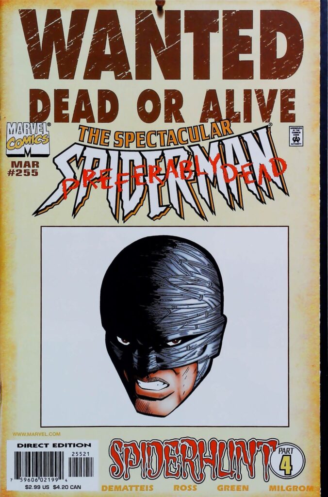 Spectacular Spider-Man #255 Variant, vue de l'exemplaire