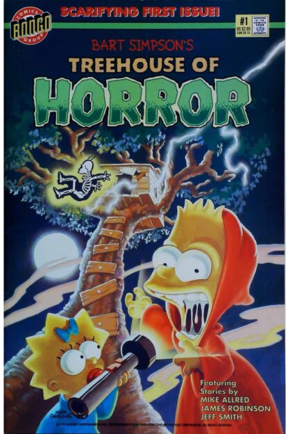 Couverture de BART SIMPSON'S TREEHOUSE OF HORROR (1995) #1 - par Matt Groening - lecubeacomics.com