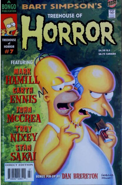 Couverture de BART SIMPSON'S TREEHOUSE OF HORROR (1995) #7 - par Bill Morrison - lecubeacomics.com