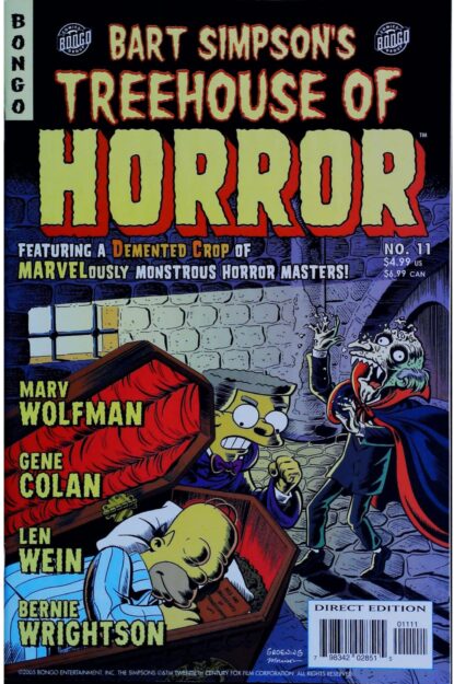 Couverture de BART SIMPSON'S TREEHOUSE OF HORROR (1995) #11 - par Bill Morrison - lecubeacomics.com