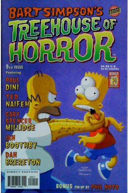 BART SIMPSON'S TREEHOUSE OF HORROR (1995) #9 - Bongo - lecubeacomics.com Couverture de BART SIMPSON'S TREEHOUSE OF HORROR (1995) #9 - par Bill Morrison - lecubeacomics.com