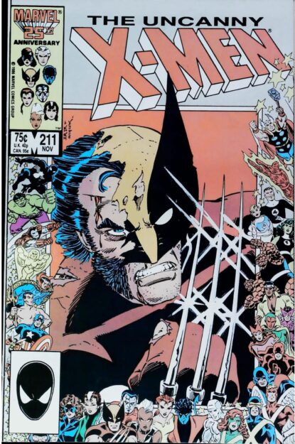 Couverture de UNCANNY X-MEN (1963) #211 - par John Romita Sr - lecubeacomics.com