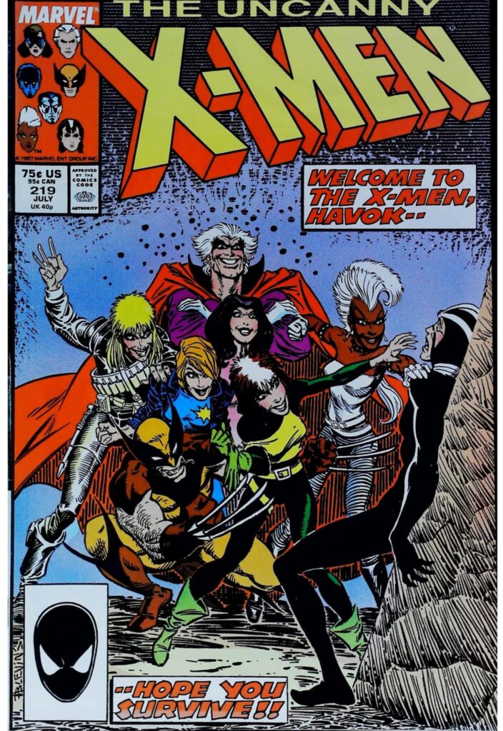 Uncanny X-Men #219, vue de l'exemplaire