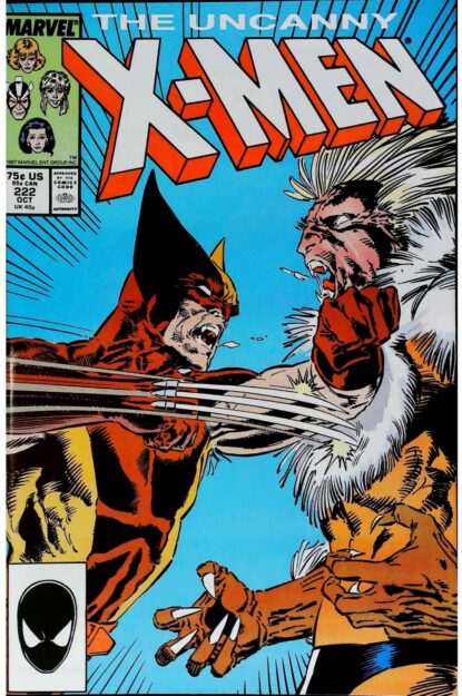 Couverture de UNCANNY X-MEN (1963) #222 - par Marc Silvestri - lecubeacomics.com