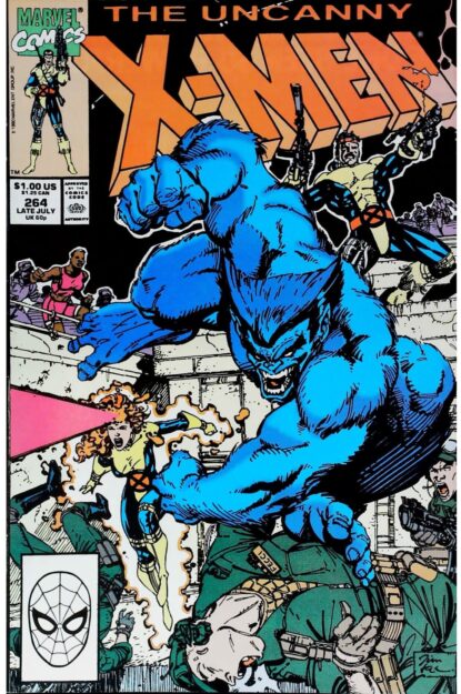 Couverture de UNCANNY X-MEN (1963) #264 - par Jim Lee - lecubeacomics.com