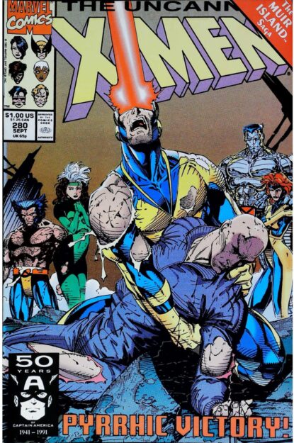 Couverture de UNCANNY X-MEN (1963) #280 - par Jim Lee - lecubeacomics.com
