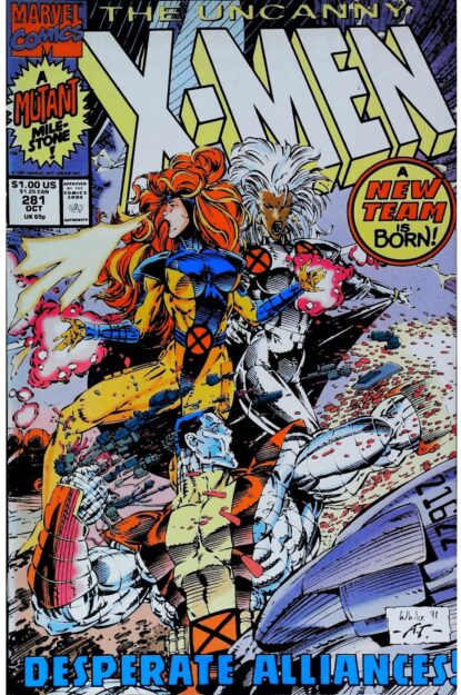 Couverture de UNCANNY X-MEN (1963) #281 - par Whilce Portacio - lecubeacomics.com