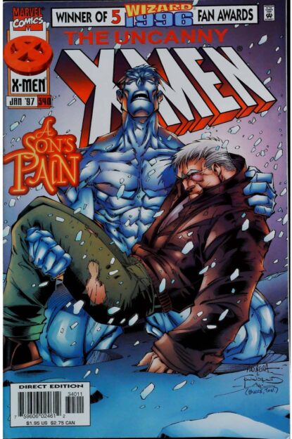 Couverture de UNCANNY X-MEN (1963) #340 - par Joe Madureira - lecubeacomics.com